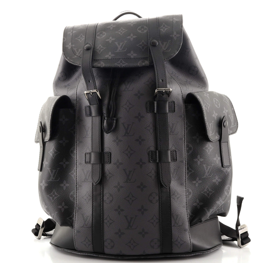 louis vuitton backpack christopher Louis Vuitton Christopher Backpack Reverse Monogram Eclipse Canvas MM 183993