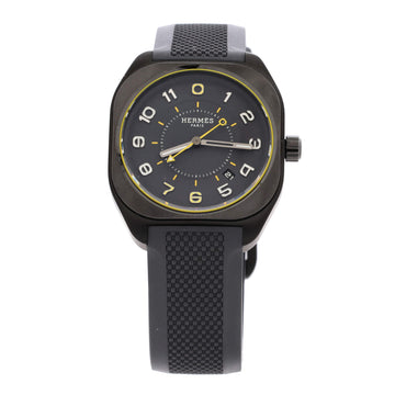 Hermes H08 Limited Edition Madison Automatic Watch Titanium and Ceramic with Rubber 42