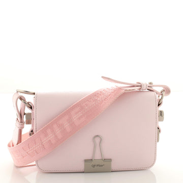 Off White Binder Clip Flap Bag Leather Mini