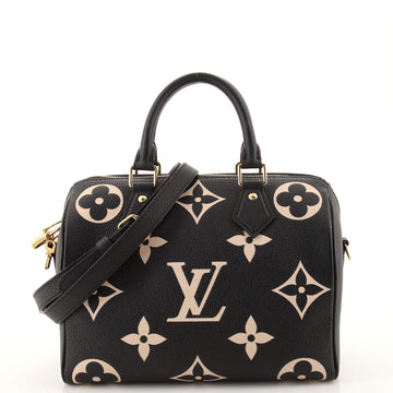 Louis Vuitton Speedy Bandouliere Bag Bicolor Monogram Empreinte Giant 25