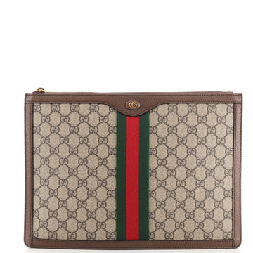 Gucci Ophidia Portfolio Pouch GG Coated Canvas Medium