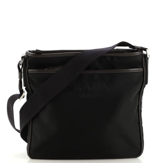 Prada Front Pocket Messenger Tessuto with Saffiano Leather