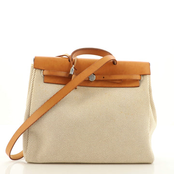 Hermes Herbag Toile and Leather MM