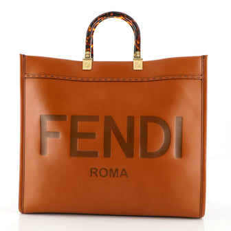 Fendi Sunshine Shopper Tote Leather Large