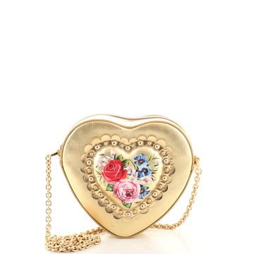Dolce & Gabbana Children's Heart Crossbody Bag Embellished Printed Leather