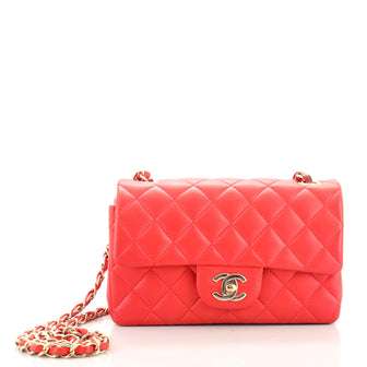 Chanel Classic Single Flap Bag Quilted Lambskin Mini