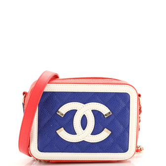 Chanel Filigree Vanity Clutch with Chain Quilted Caviar Mini