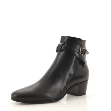 Saint Laurent Women's Blake Buckle Ankle Boots Leather