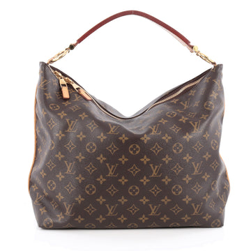 Louis Vuitton Sully Handbag Monogram Canvas MM Brown