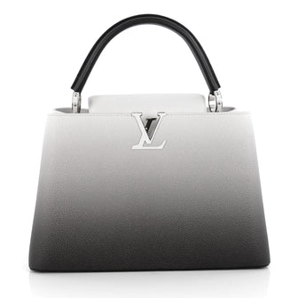 Louis Vuitton Capucines Handbag Ombre Leather MM Gray