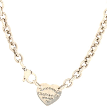 Tiffany & Co. Heart Tag Choker Necklace Sterling Silver