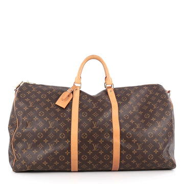 Louis Vuitton Keepall Bandouliere Bag Monogram Canvas 60 Brown