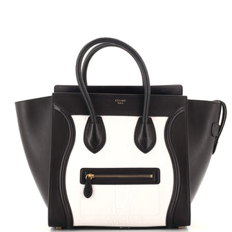 Celine Bicolor Luggage Bag Leather Mini