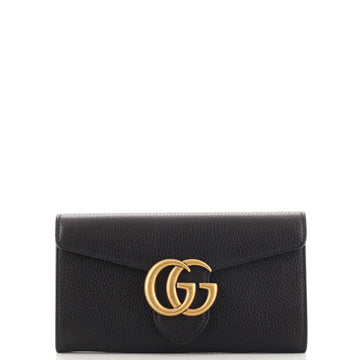 Gucci GG Marmont Continental Flap Wallet Leather