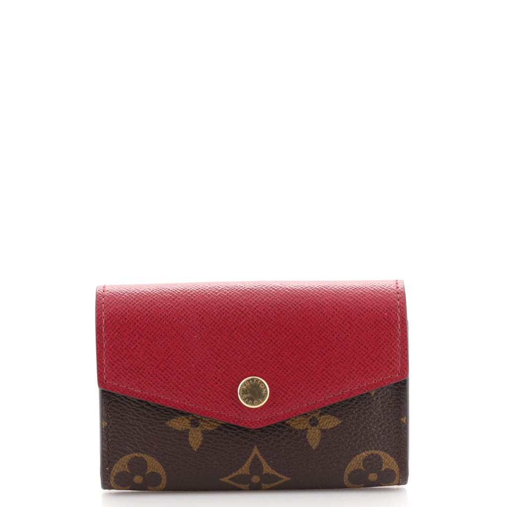 Louis Vuitton, Bags, Louis Vuitton Sarah Multicartes Wallet Monogram  Canvas Brown Pink
