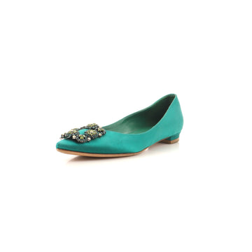Manolo Blahnik Women's Hangisi Flats Satin