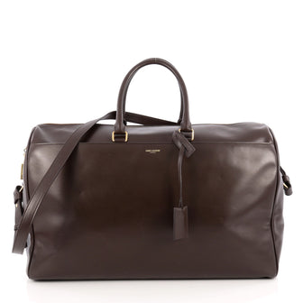 Saint Laurent Classic Duffle Bag Leather 24 Brown 1842801