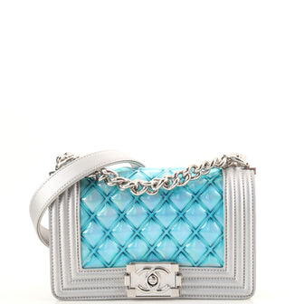Chanel Boy Flap Bag Quilted Holographic PVC Small