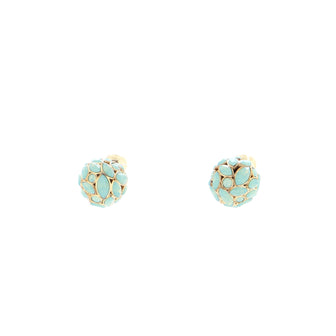 Christian Dior Tribales Stud Earrings Metal with Crystals