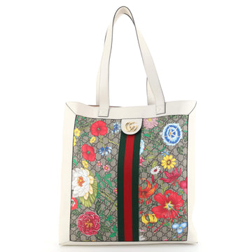Gucci Ophidia Soft Open Tote Flora GG Coated Canvas Large