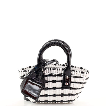 Balenciaga Bistro Panier Bag Woven Faux Leather XXS