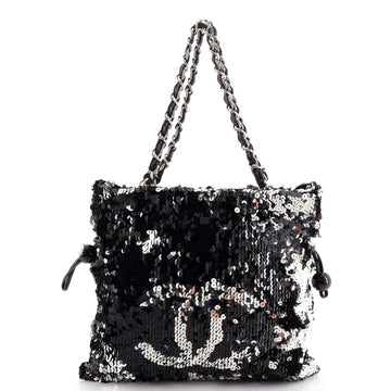Chanel Summer Night Drawstring Tote Sequins Medium