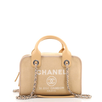 Chanel Deauville NM Bowling Bag Mixed Fibers Small