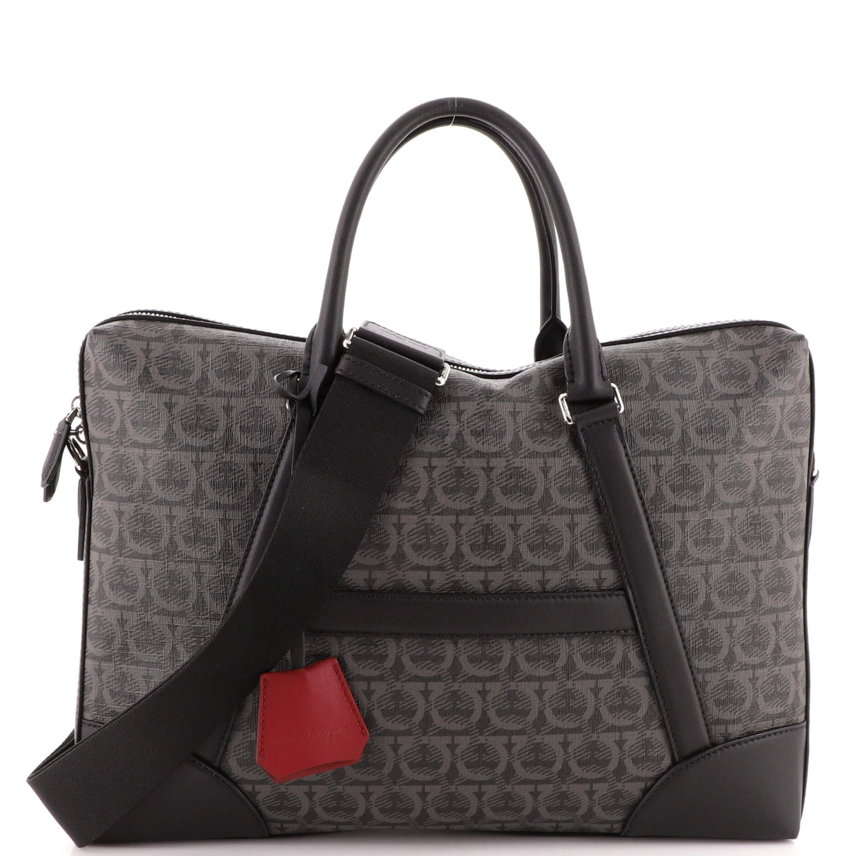 Salvatore Ferragamo Gancini Zip Around Convertible Briefcase Printed