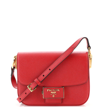 Prada Embleme Flap Bag Saffiano Leather Small