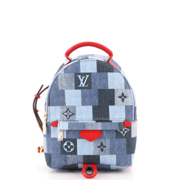 Louis Vuitton Palm Springs Backpack Damier and Monogram Patchwork Denim Mini