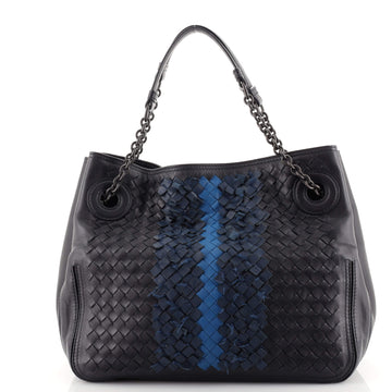 Bottega Veneta Accordion Chain Tote Intrecciato Nappa with Fringe Detail Medium