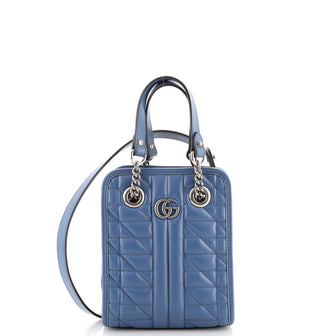 Gucci GG Marmont Handle Crossbody Bag Matelasse Leather Mini