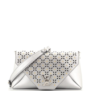 Louis Vuitton Love Note Chain Clutch Studded Perforated Leather