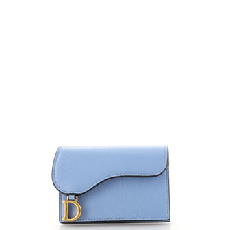 Christian Dior Saddle Card Case Leather
