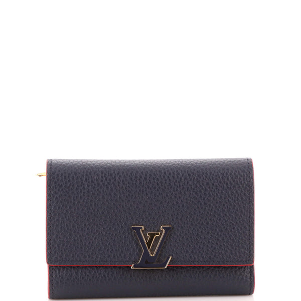 Louis Vuitton® Capucines Compact Wallet Navy Red. Size  Elegant wallet, Louis  vuitton capucines, Compact wallets