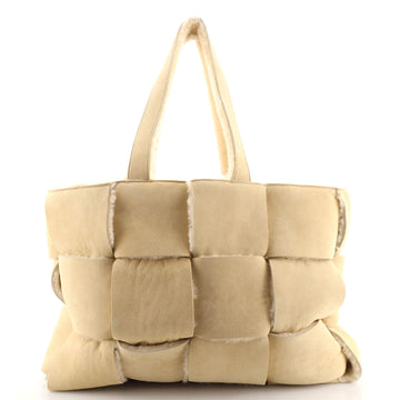 Bottega Veneta Arco Tote Intrecciato Shearling Large