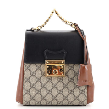 Gucci Padlock Backpack GG Coated Canvas and Leather Mini