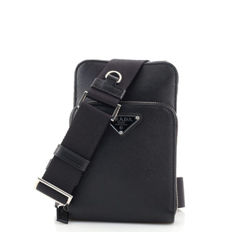 Phone Holder Crossbody Bag Saffiano Leather