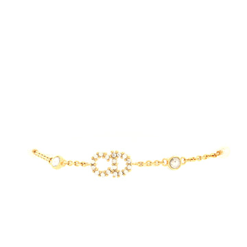 Christian Dior Clair D Lune Bracelet Metal with Crystals and Faux Pearls