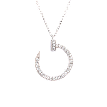 Cartier Juste un Clou Pendant Necklace 18K White Gold and Diamonds
