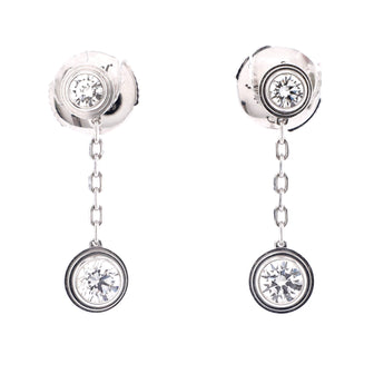 Cartier D'Amour Drop Earrings 18K White Gold and Diamonds