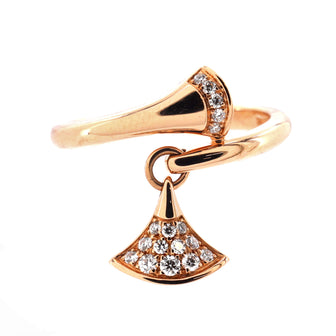 Bvlgari Divas' Dream Charm Ring 18K Rose Gold with Diamonds