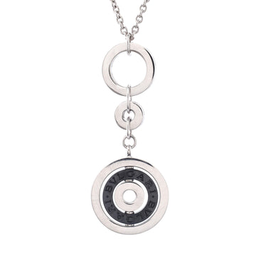 Bvlgari Astrale Cerchi Pendant Necklace 18K White Gold with Ceramic
