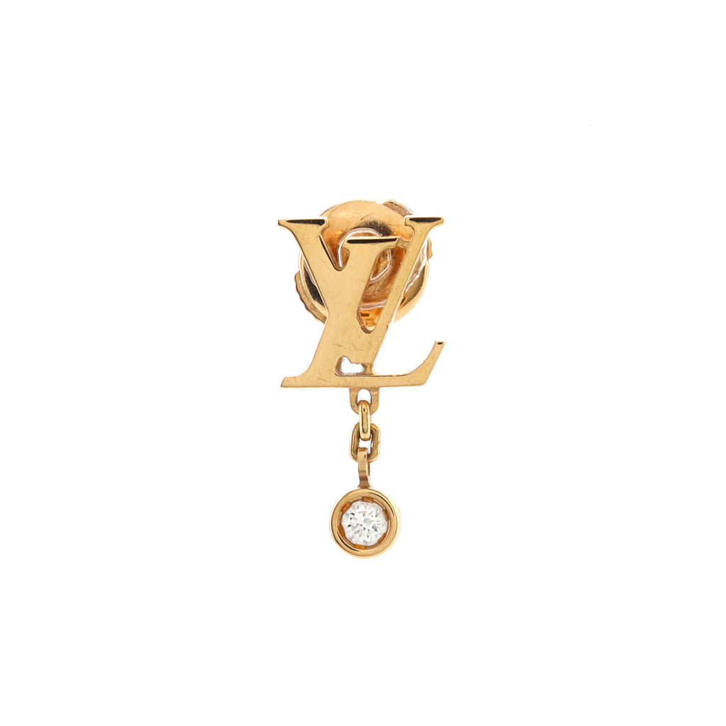 Louis Vuitton Idylle Blossom LV Ear Stud, Pink Gold and Diamond, Gold