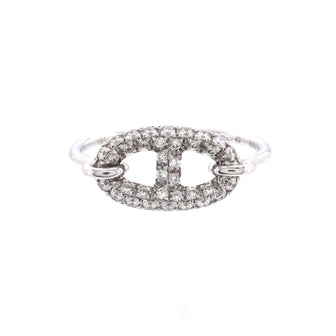 Hermes New Farandole Ring 18K White Gold with Diamonds