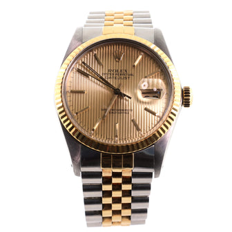 Rolex Oyster Perpetual Datejust Automatic Watch Stainless Steel and Yellow Gold 36
