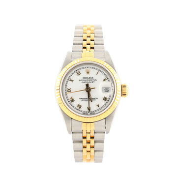 Rolex Oyster Perpetual Datejust Roman Dial Automatic Watch Stainless Steel and Yellow Gold 26