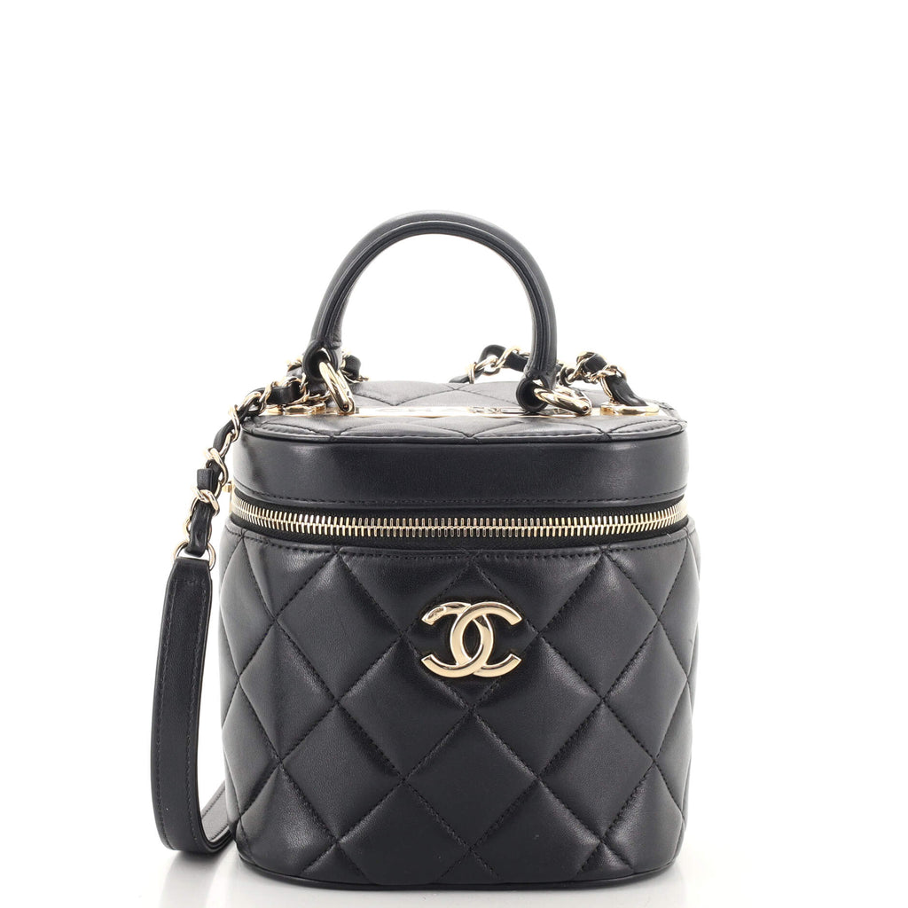 Chanel Trendy CC Top Handle Bag Quilted Lambskin Small For Sale at