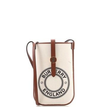 Burberry Anne Phone Case Crossbody Bag Printed Canvas and Leather