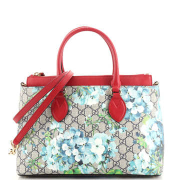 Gucci Linea A Convertible Tote Blooms Print GG Coated Canvas Small